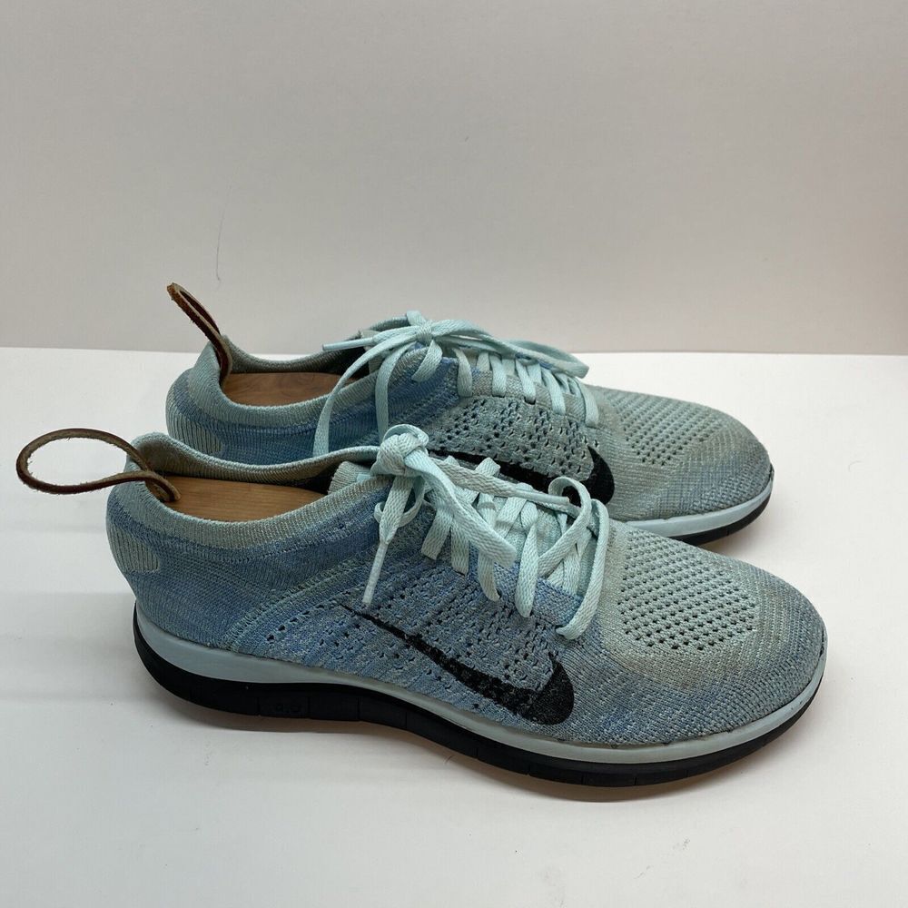 Nike Free 4.0 Flyknit Women's Running Shoes‎ Glacier Ice Blue Size 8
